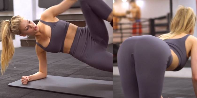 Charlotte-McKinney hot yoga pants